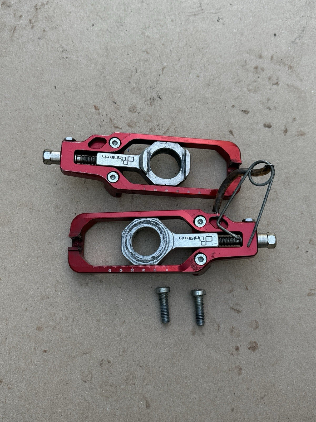 09-16 Suzuki GSXR1000 Lightech Chain Guide Adjusters RED1