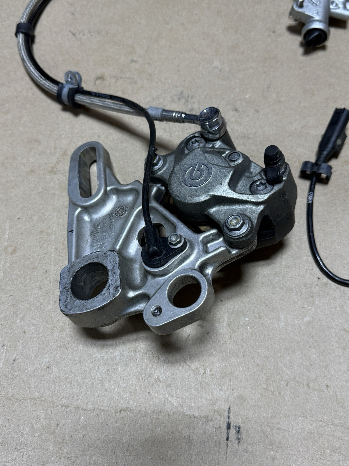 2015-2018 Aprilia RSV4 RR RF OEM Rear Brake Caliper & Master Cylinder Assembly