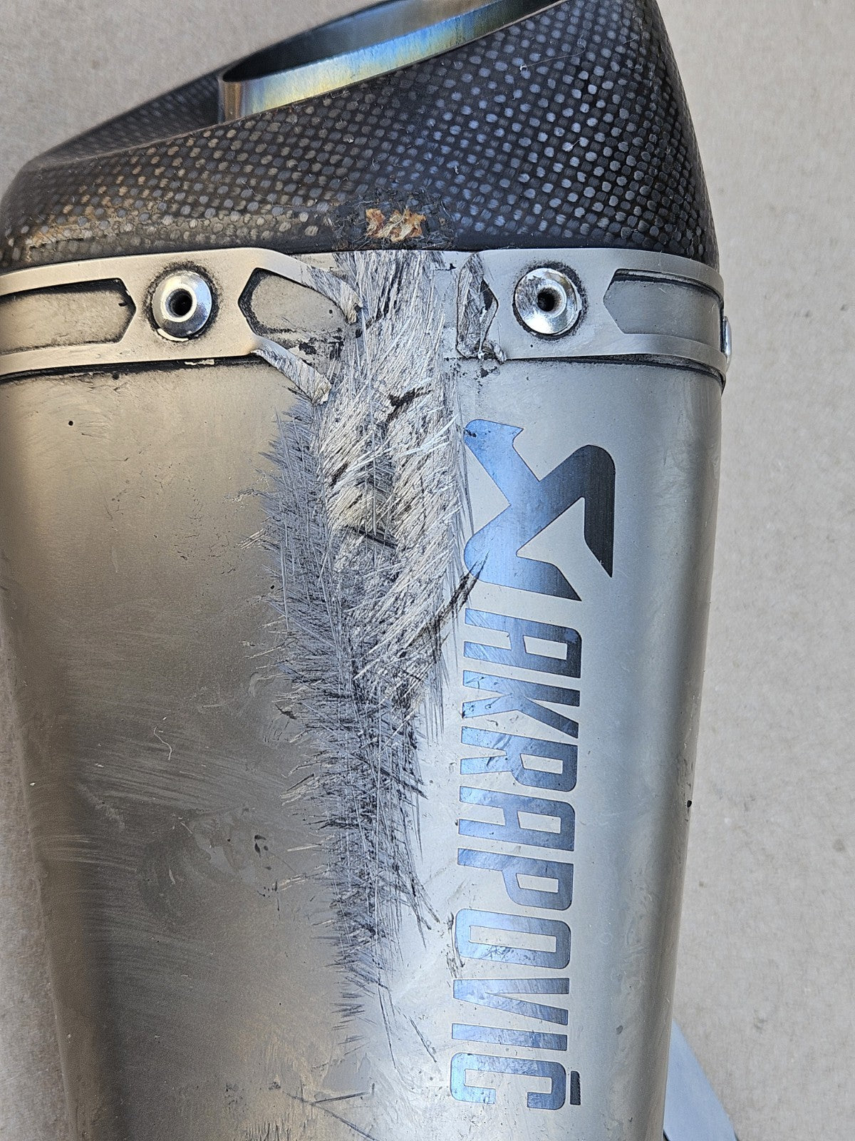 10-14 BMW S1000RR Akrapovic Slip On Exhaust Muffler Conical Pipe Mhas1z001