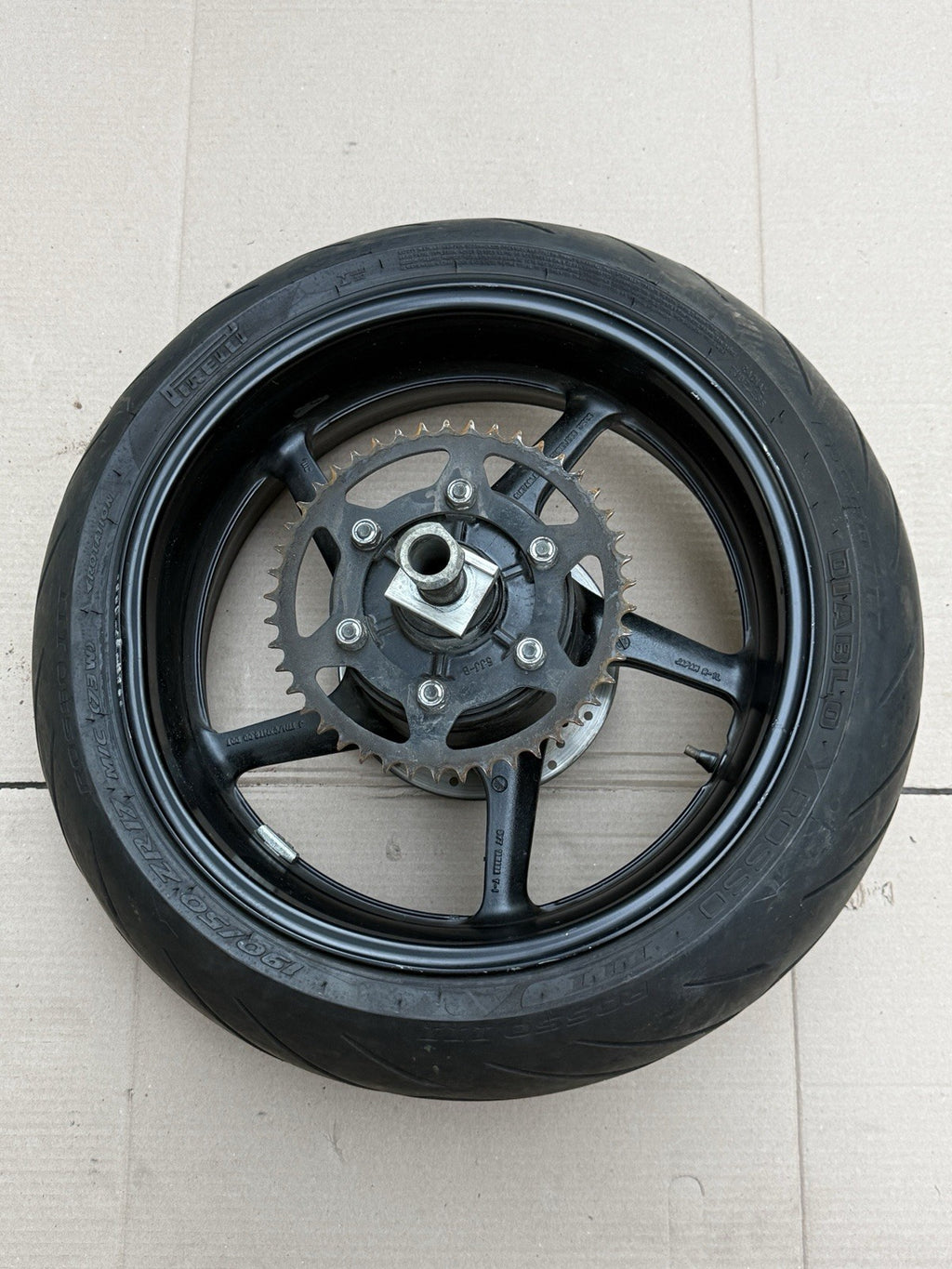 2007-2008 Yamaha YZF-R1 R1 OEM Rear Wheel Rim Hub Assembly 4C8 Genuine Factory0