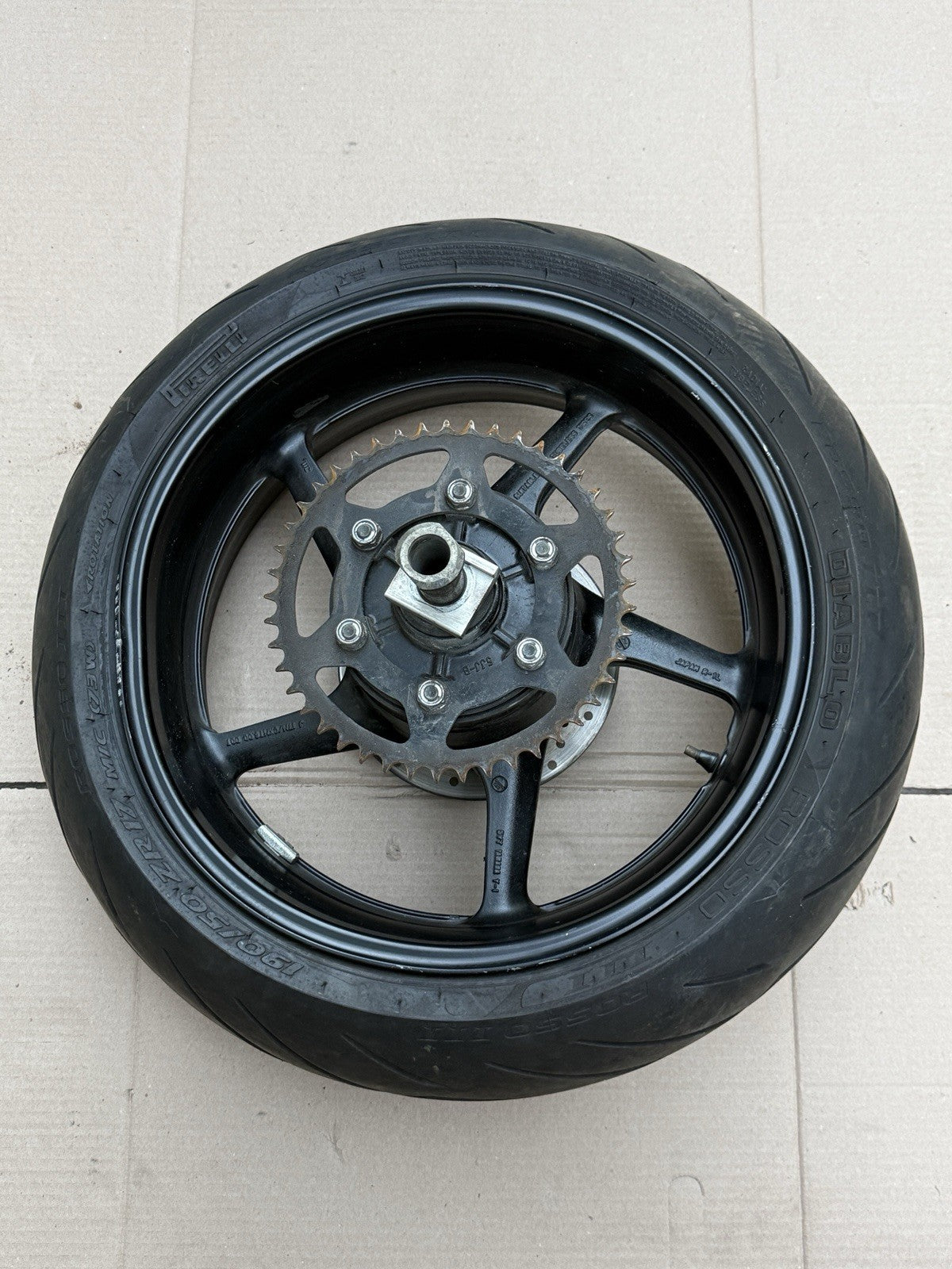 2007-2008 Yamaha YZF-R1 R1 OEM Rear Wheel Rim Hub Assembly 4C8 Genuine Factory0