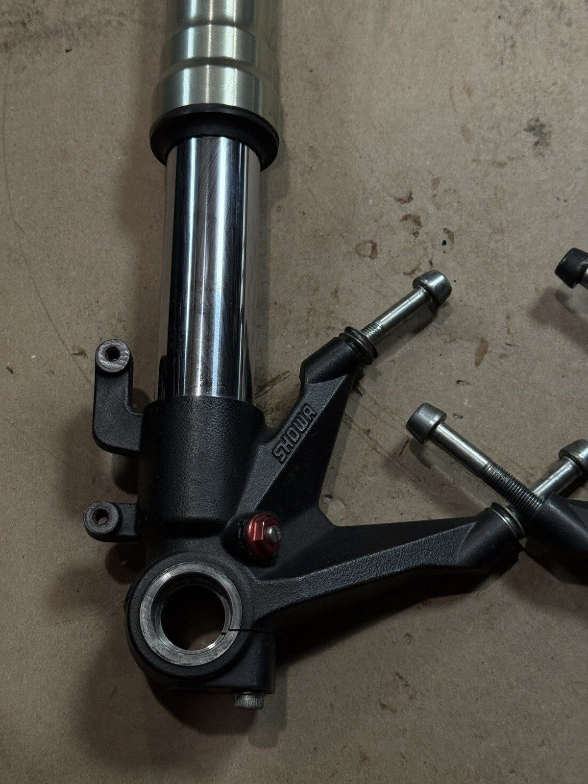 11-13 Ducati 848 1198 Evo SE Front Forks Suspension Assembly DAMAGED BENT OEM