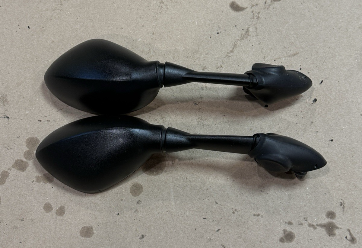 09-14 BMW S1000RR OEM Rear View Mirror Set Pair Mirrors Left Right Side Clip On