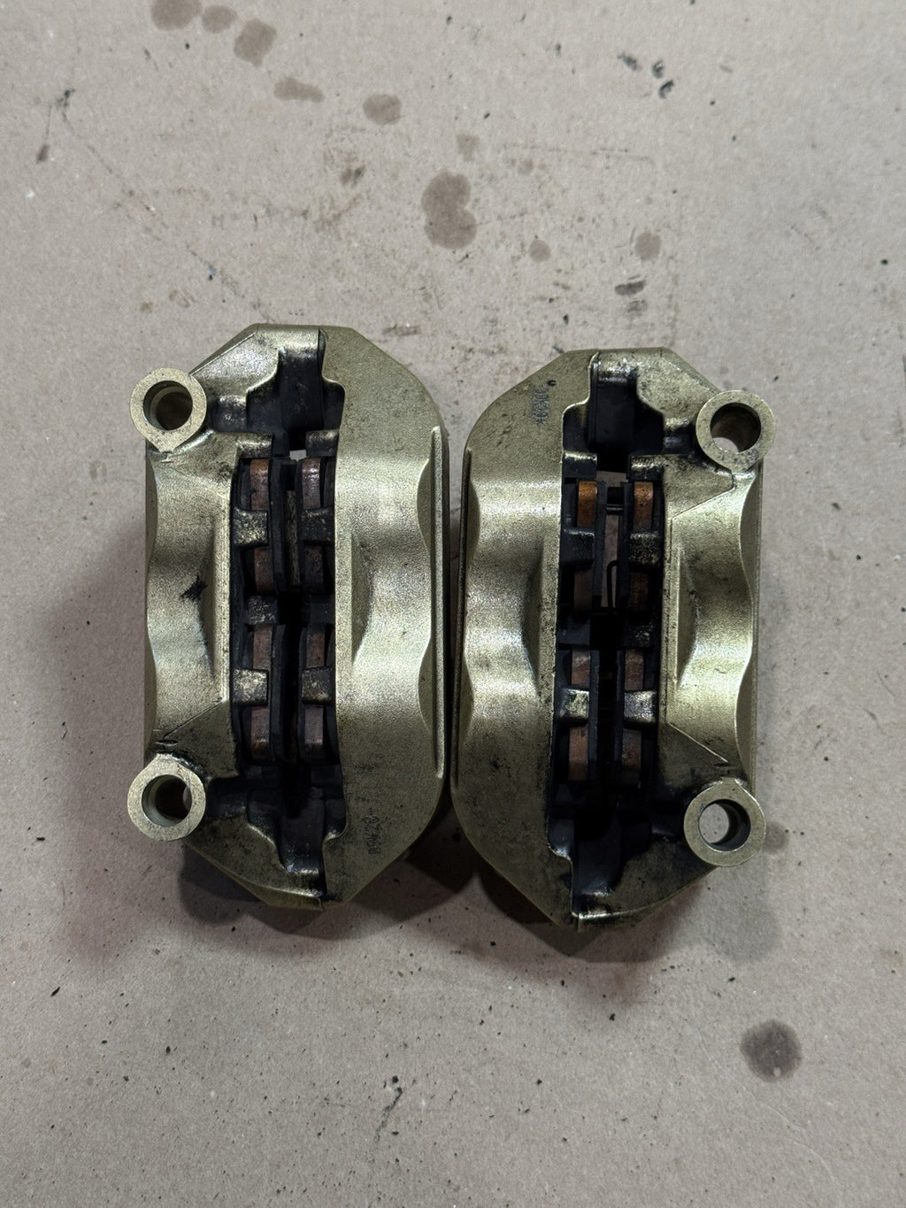 09-14 BMW S1000RR Brembo Front Brake Calipers OEM Gold S 1000 RR Genuine OEM Pad