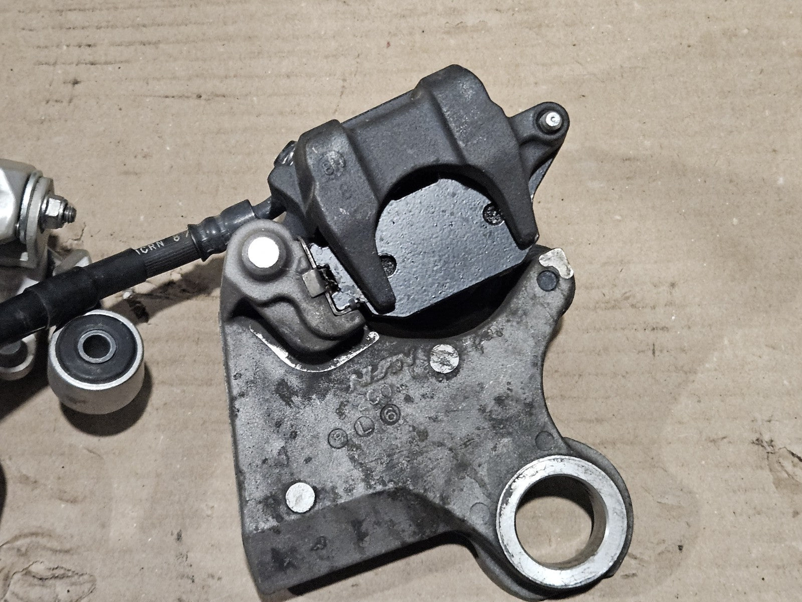 2008 -2016 Yamaha R6 Rear Set OEM Rear Brake Master Cylinder Caliper Bracket