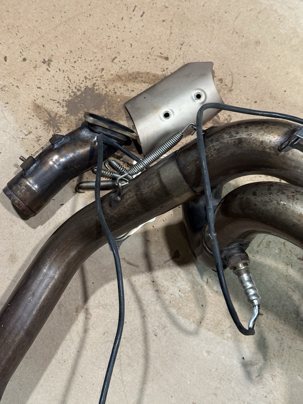 2011-13 Ducati 848 Evo 1098 1198 OEM Exhaust Headers Mid Pipe Assembly Straight
