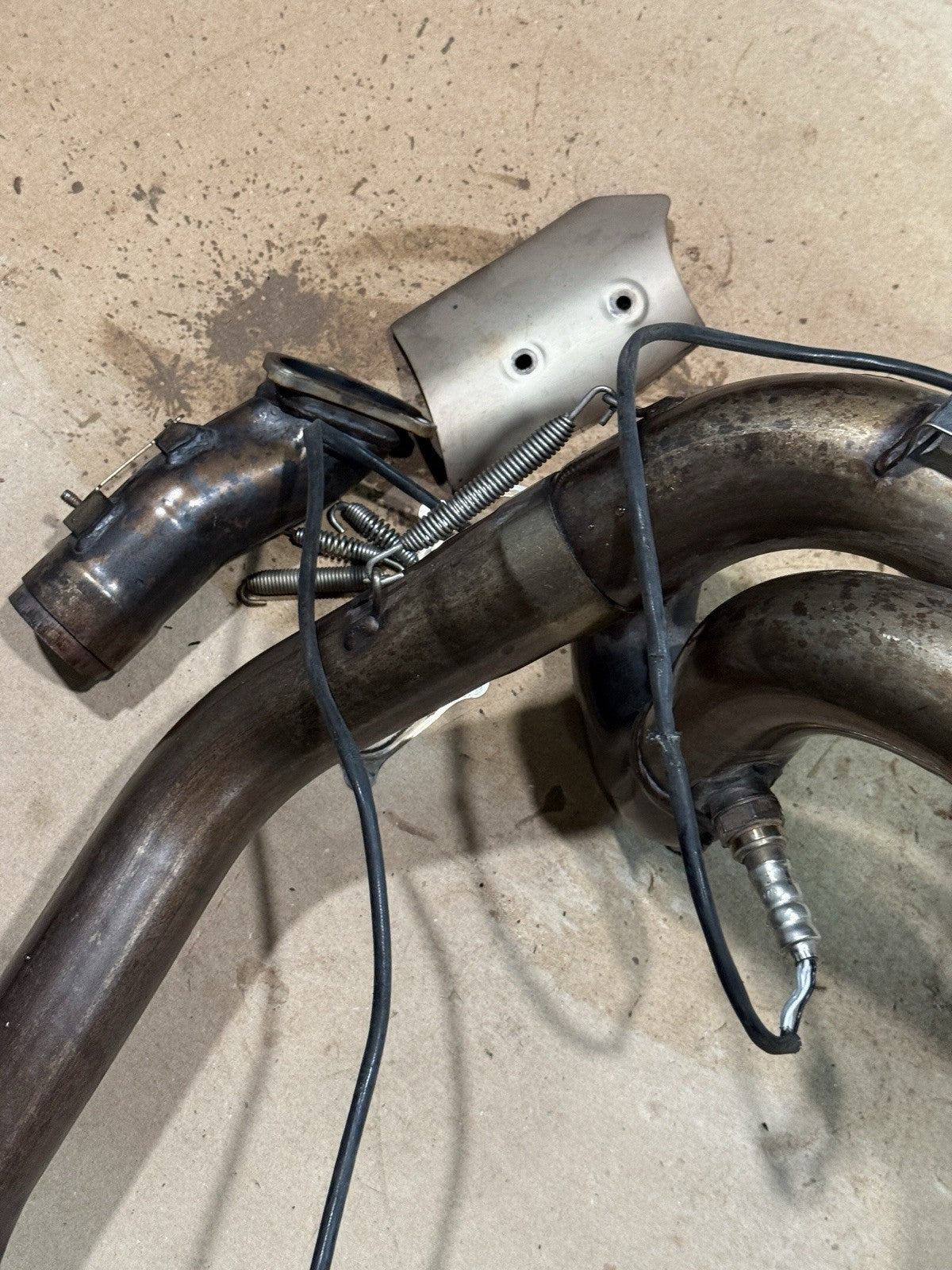 2011-13 Ducati 848 Evo 1098 1198 OEM Exhaust Headers Mid Pipe Assembly Straight