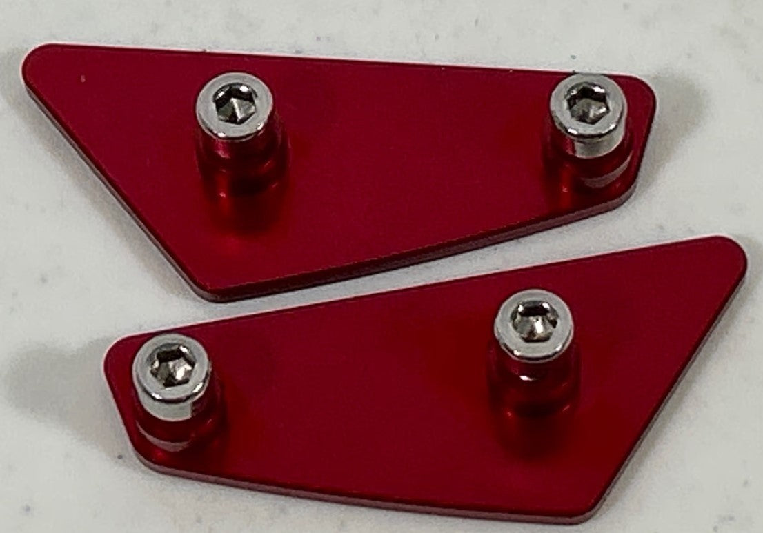 Ducati Panigale 1199 1299 CNC Billet Mirror Block Off Plates Pair Red Set