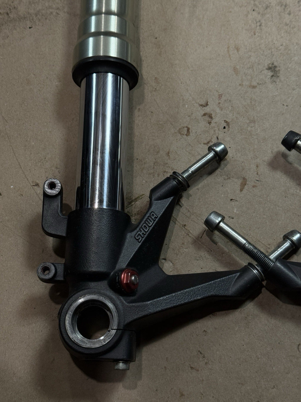 11-13 Ducati 848 1198 Evo SE Front Forks Suspension Assembly DAMAGED BENT OEM
