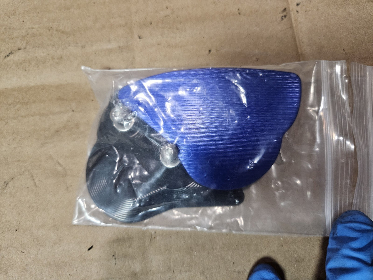 2022-2025 Yamaha YZF-R7 R7 Mirror Block Off Delete Plates Covers CNC Blue Black2