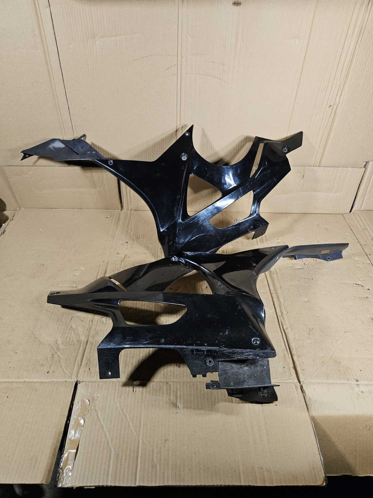 2012 BMW S1000RR OEM Lower Side Underpanel Fairing Trim Left Right Pair Black20
