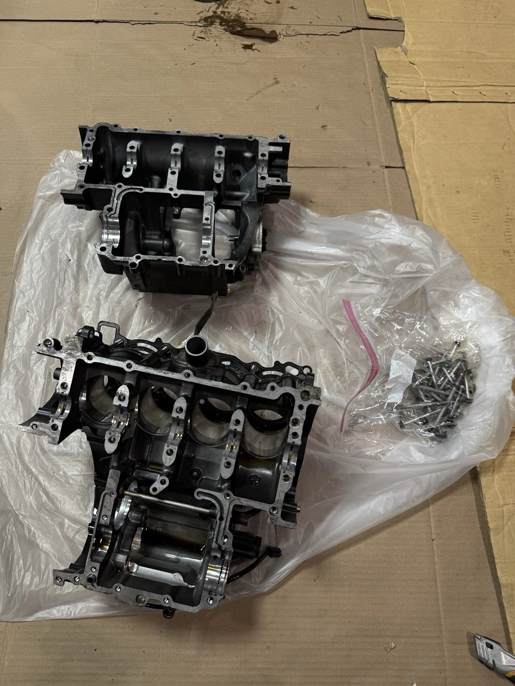 2009 Yamaha R6 Engine Block + Cylinder Head