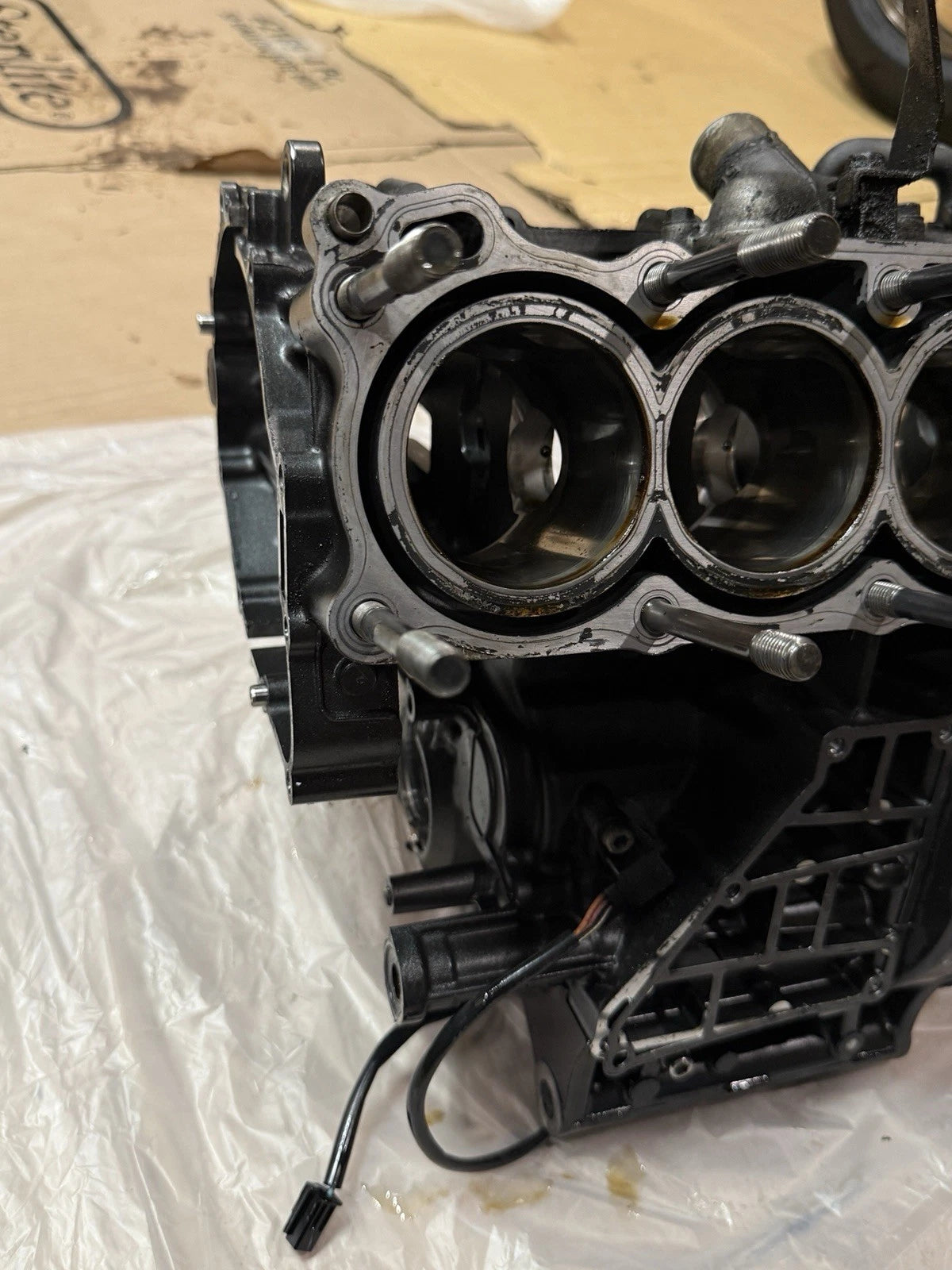 2009 Yamaha R6 Engine Block + Cylinder Head