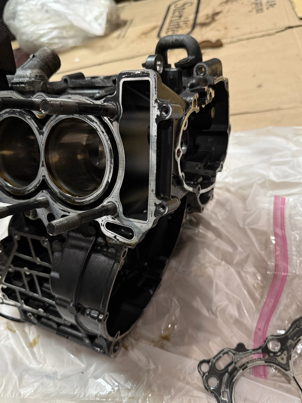 2009 Yamaha R6 Engine Block + Cylinder Head