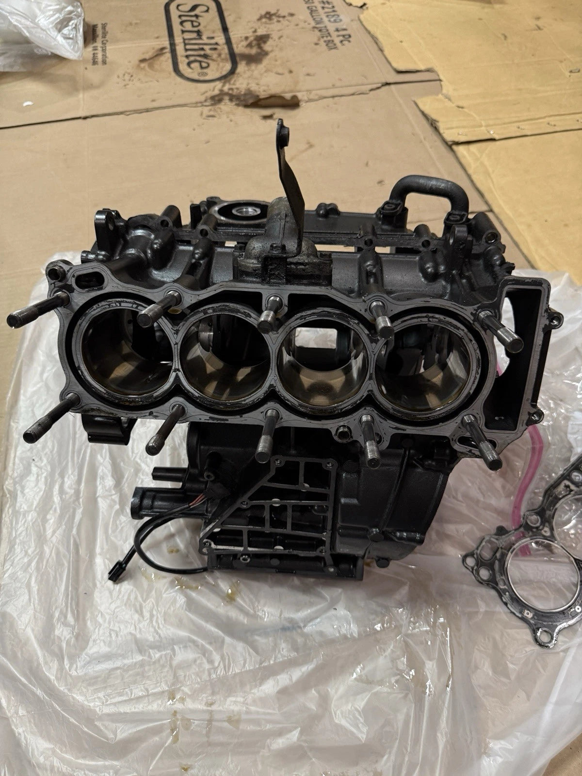 2009 Yamaha R6 Engine Block + Cylinder Head