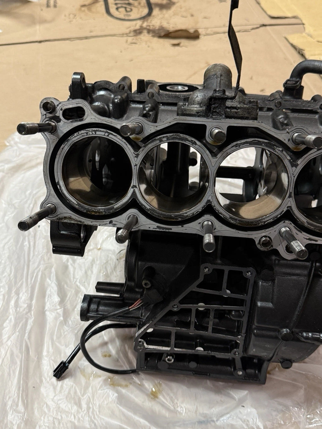 2009 Yamaha R6 Engine Block + Cylinder Head